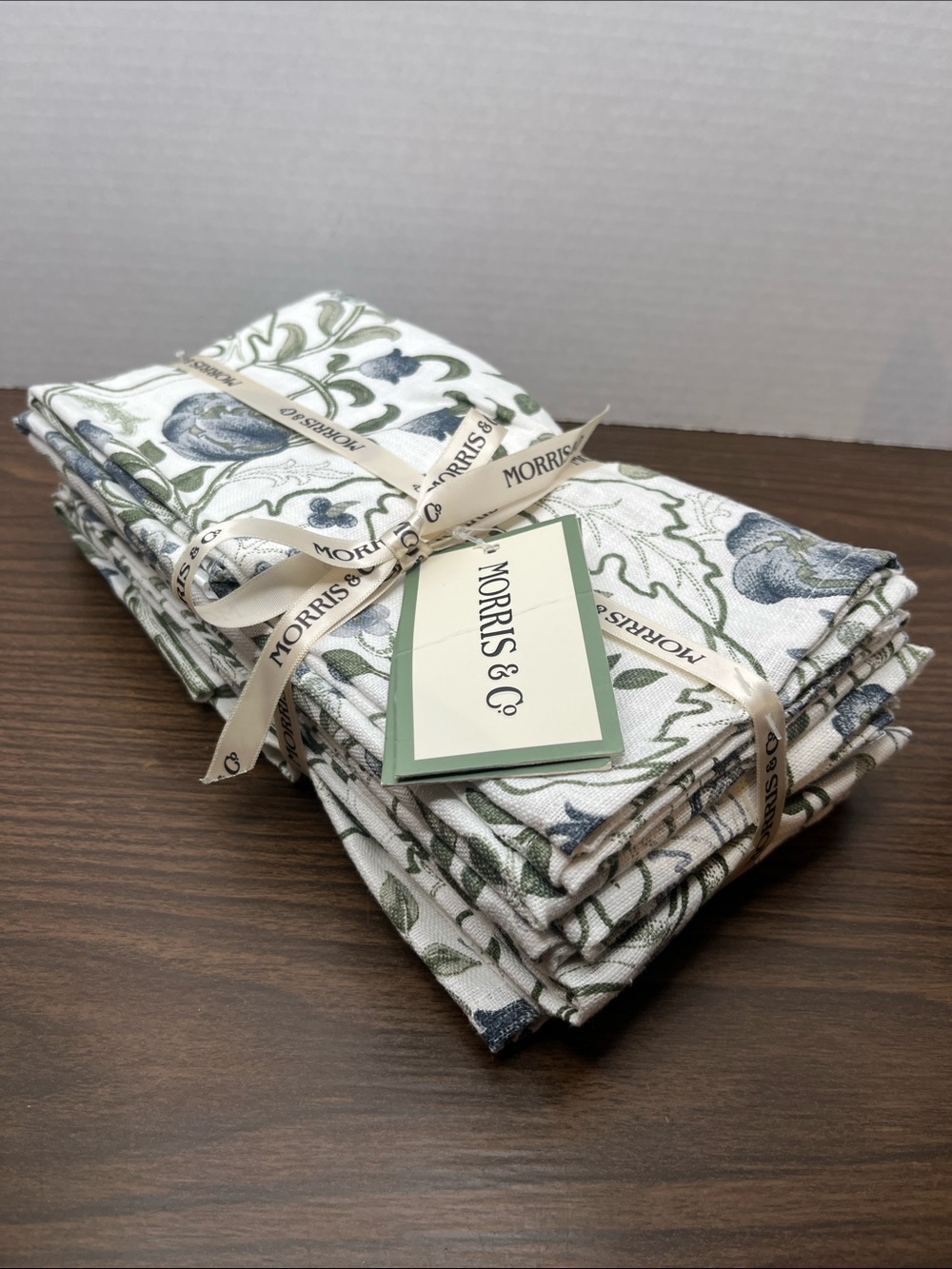 Morris & Co MARY ISOBEL Cloth Napkins Set of 8 20”x20” 100% cotton - Picture 2 of 4